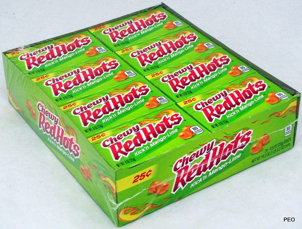 RED HOTS CHEWY MANGO LIME 24CT C Store & Novelty Outlet